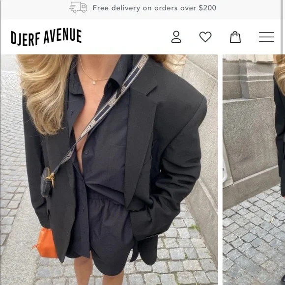 COPY Djerf Avenue Breezy Shorts in Black Size Medium